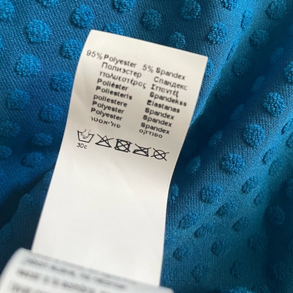 GOTTEX DAY DREAM TEXTURED COVER UP MINI SKIRT WITH SLIT Sea Breeze Blue - Picture 4 of 7